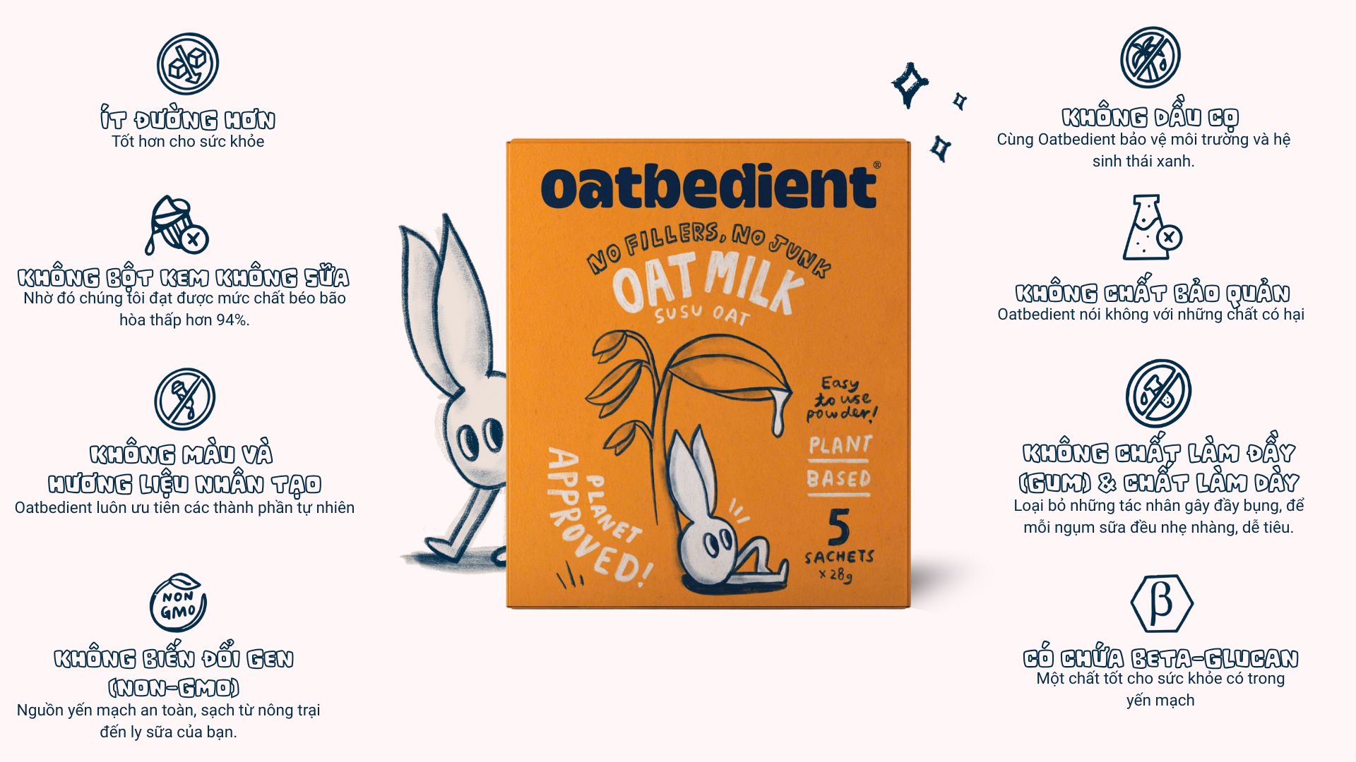 Sữa yến mạch Oatbedient vị nguyên bản