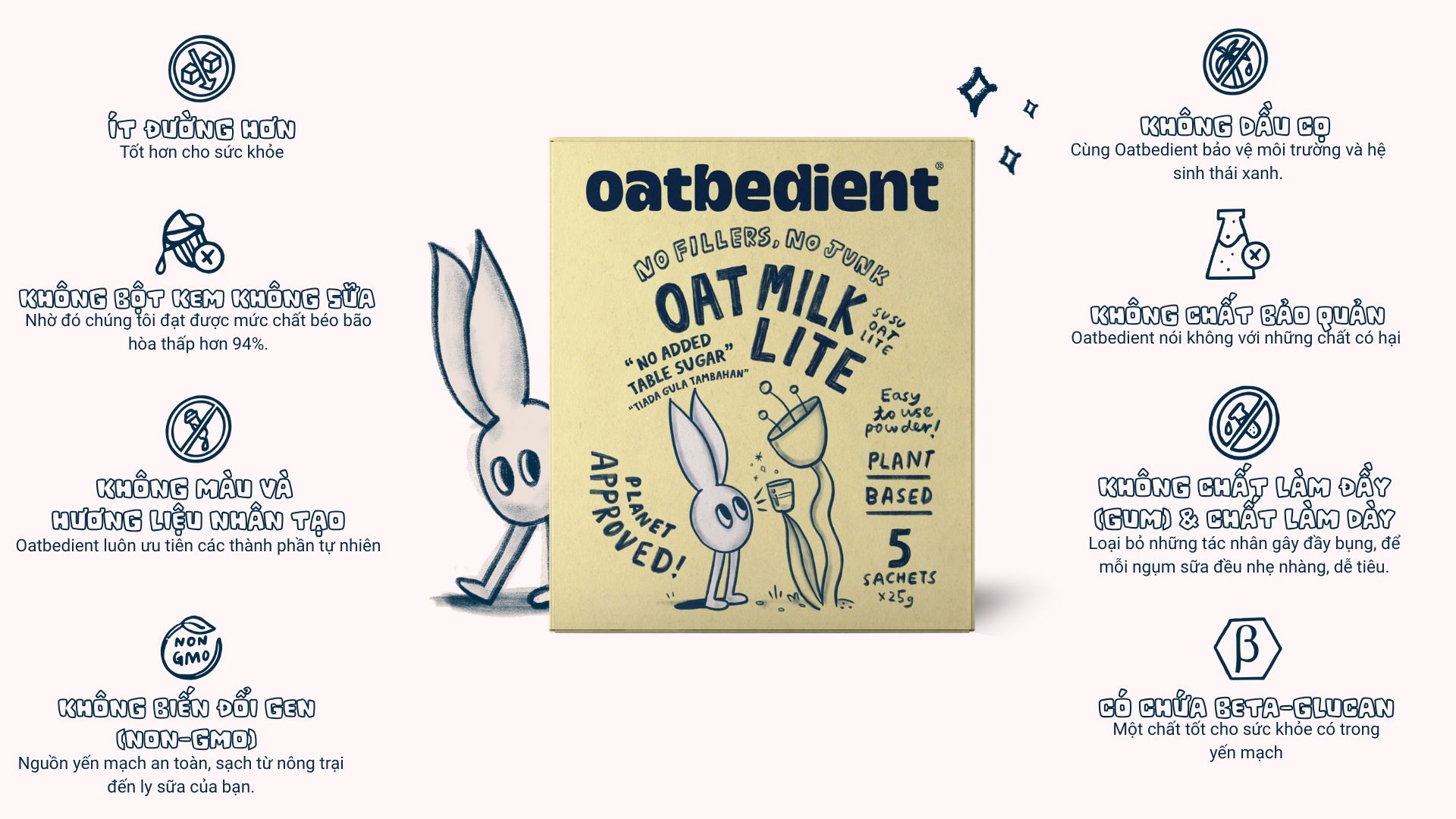 Sữa yến mạch Oatbedient Không thêm đường