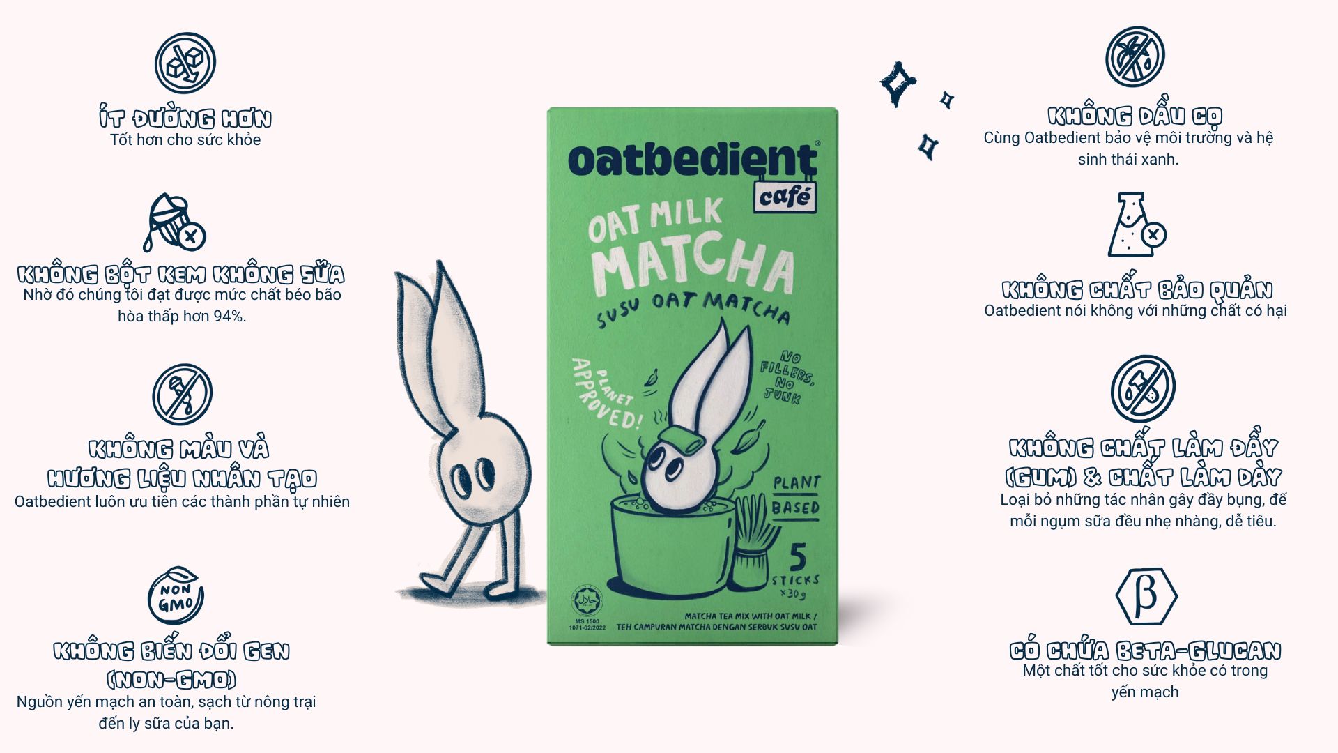 Sữa yến mạch Oatbedient Vị Matcha